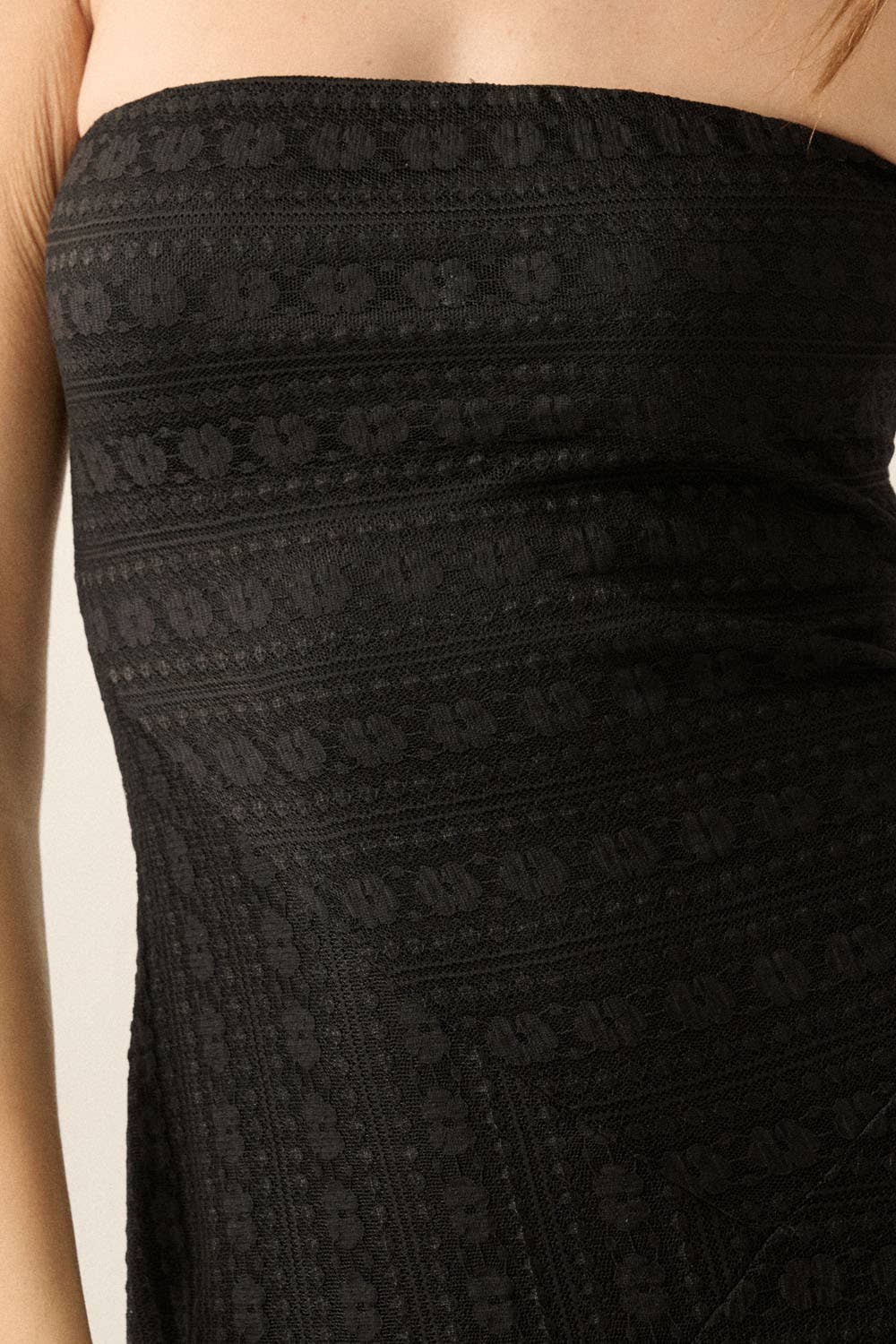 Strapless Drop-Waist Maxi Dress