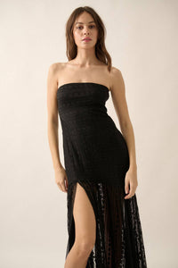 Strapless Drop-Waist Maxi Dress