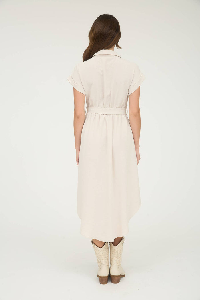 BELTED MIDI DRESS