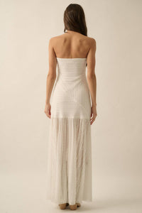 Strapless Drop-Waist Maxi Dress