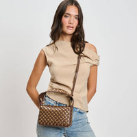 Isabel Studded Crossbody: Oatmilk