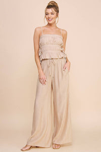 Bamboo Texture Flowy Pants