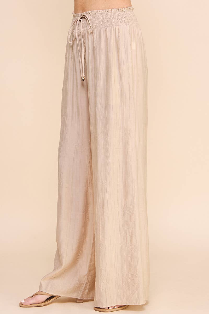 Bamboo Texture Flowy Pants