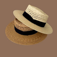 ACCITY - LAFITE GRASS EDGE STRAW FEDORA HATS_CWAH1167: KHAKI3 / (OS) 1