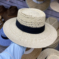 ACCITY - LAFITE GRASS EDGE STRAW FEDORA HATS_CWAH1167: KHAKI3 / (OS) 1