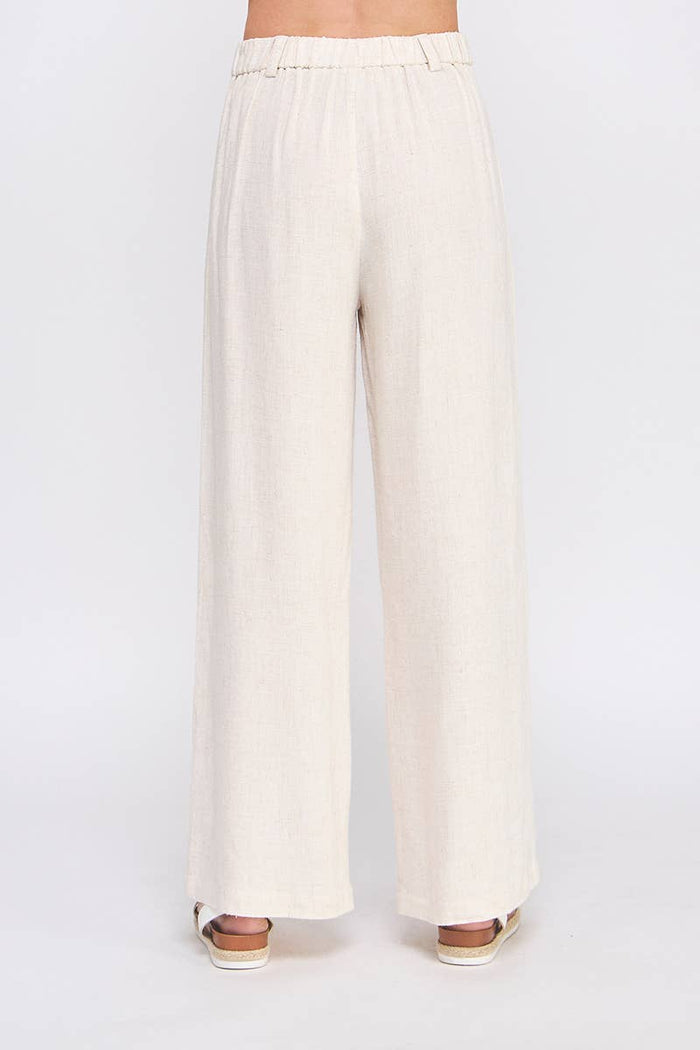 Soft Linen High-Waisted Palazzo Pants