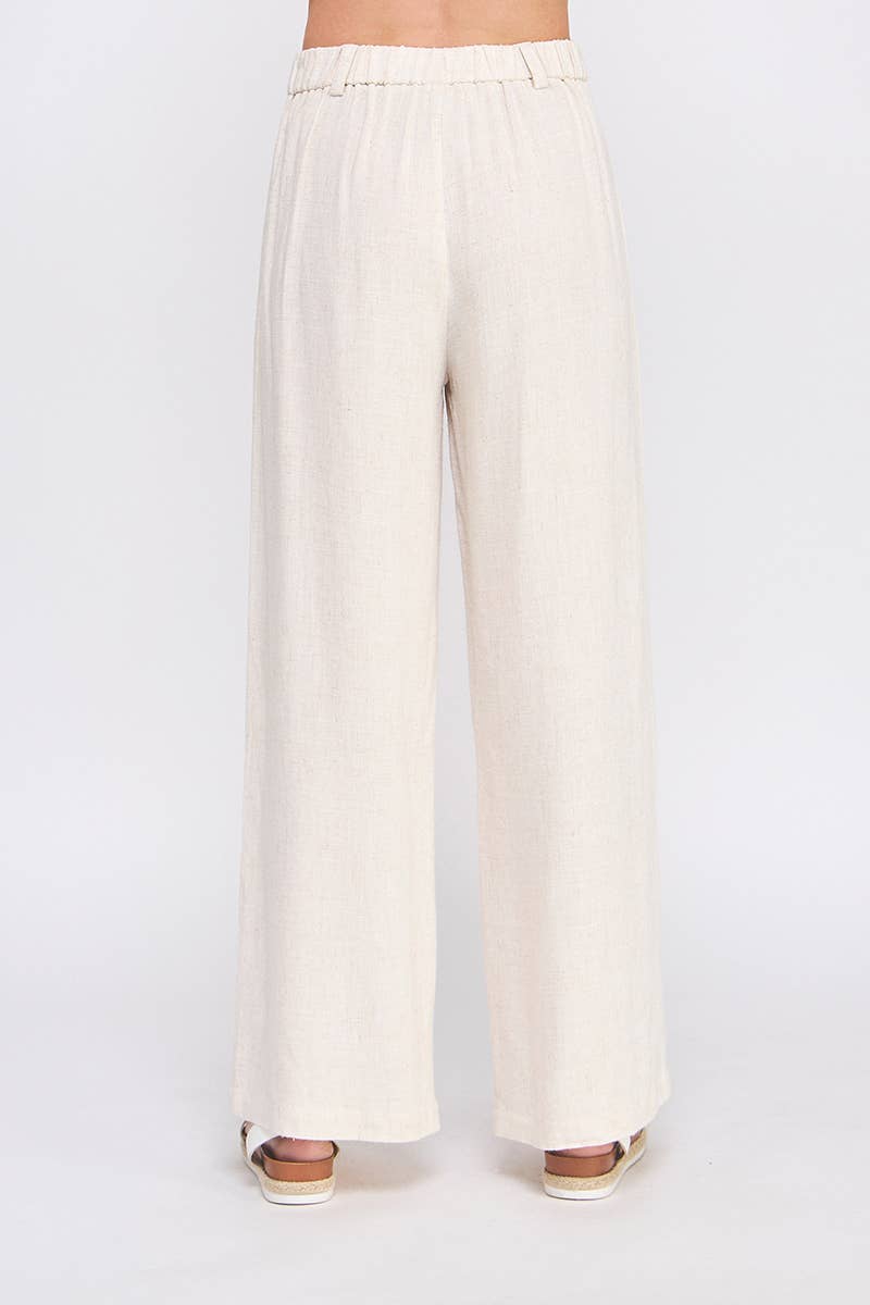 Soft Linen High-Waisted Palazzo Pants