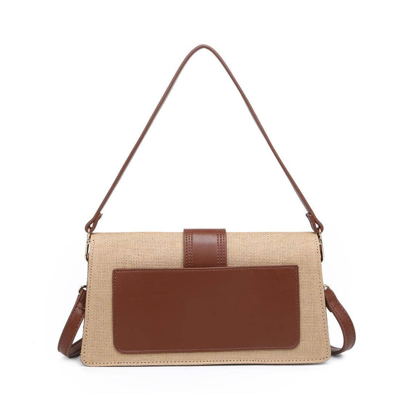 Violet - Straw Crossbody: Natural Black