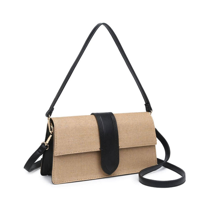 Straw Crossbody: Natural Tan
