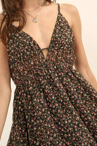 Floral Chiffon Midi Dress