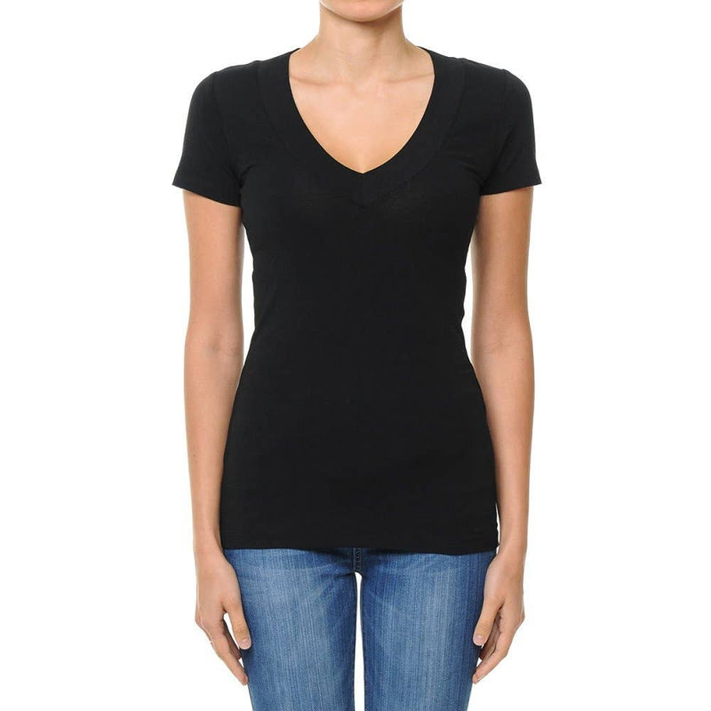 SHORT SLEEVE TOP: BLACK