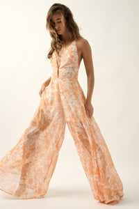 Floral Chiffon Jumpsuit