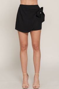 Side Ribbon Tie Skort