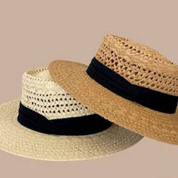 ACCITY - LAFITE GRASS EDGE STRAW FEDORA HATS_CWAH1167: KHAKI3 / (OS) 1