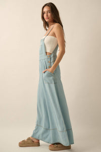 Denim Wide-Leg Overalls