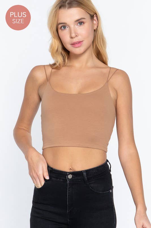 Elastic Strap Crop Cami