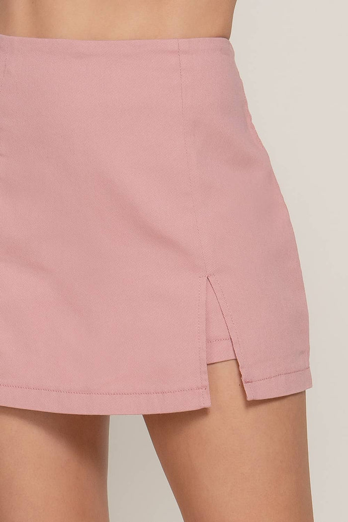 Stretch Twill Mini Skort