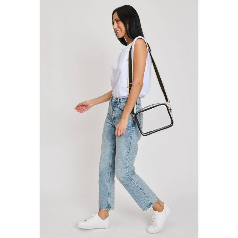 Christina Crossbody: Clear Black