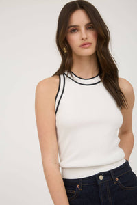 CONTRAST STRIPE SWEATER SHELL