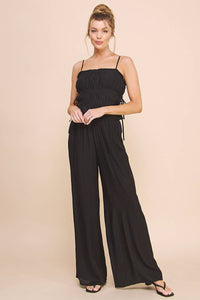 Bamboo Texture Flowy Pants