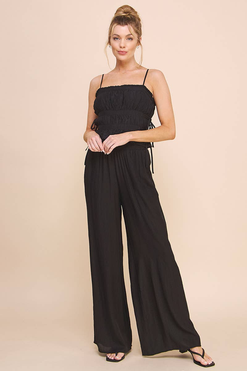 Bamboo Texture Flowy Pants