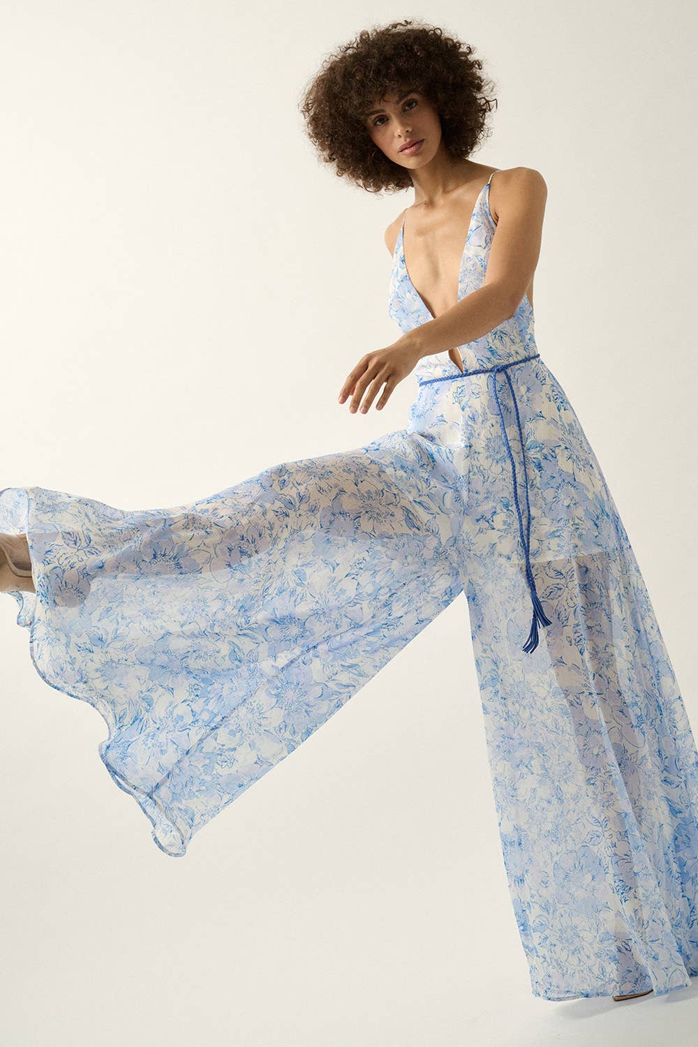 Floral Chiffon Jumpsuit