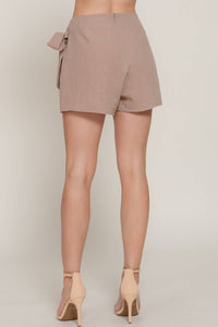 Side Ribbon Tie Skort