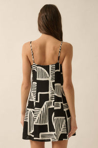 Abstract-Print Mini Dress