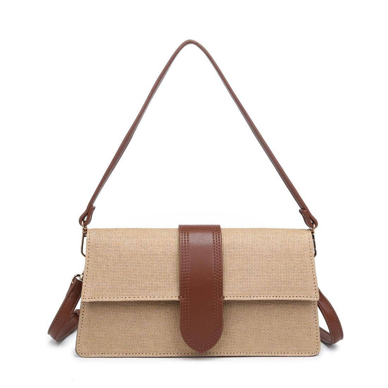 Violet - Straw Crossbody: Natural Black