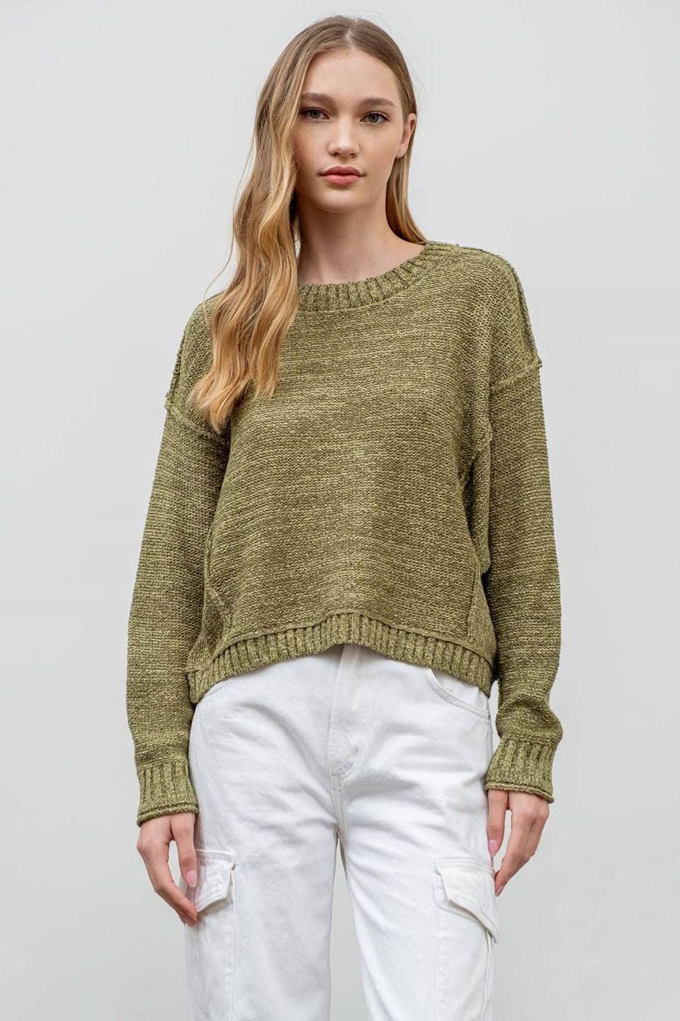 EXPOSED SEAM PULLOVER