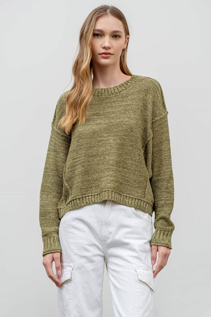 EXPOSED SEAM PULLOVER