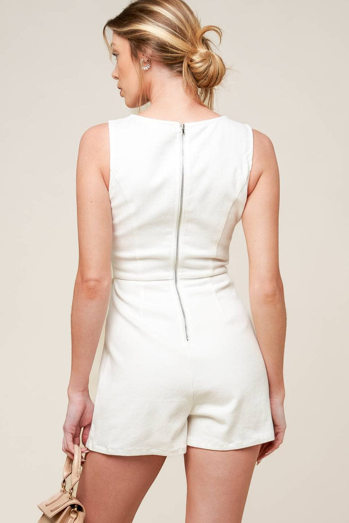 Woven Skort Romper
