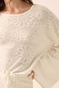 Floral Jacquard Sweater