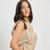 Isabel Studded Crossbody: Oatmilk