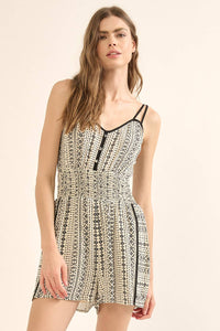 Aztec V Neck Romper