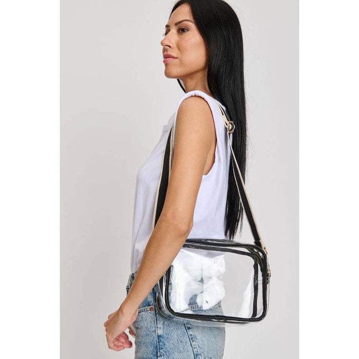 Christina Crossbody: Clear Black