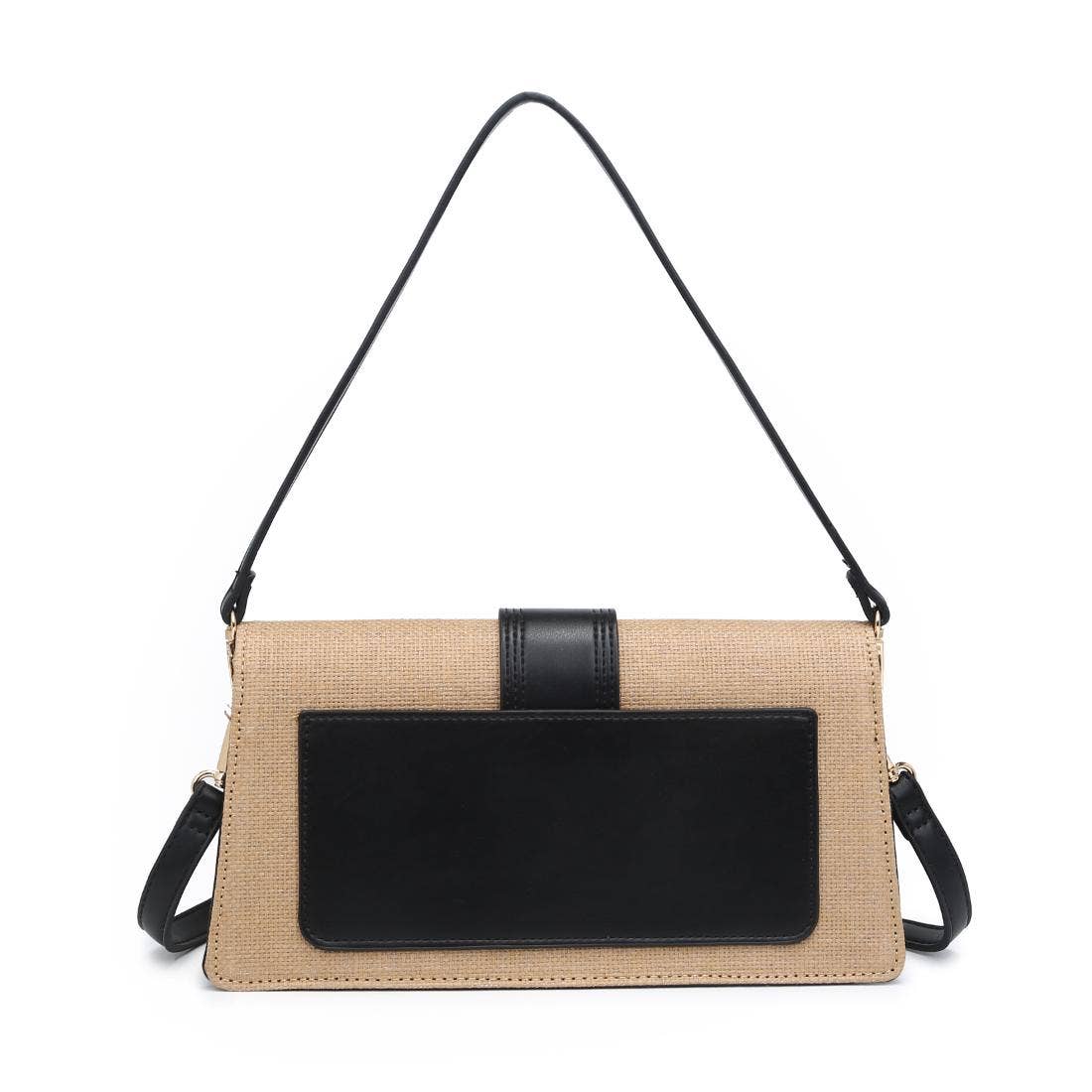 Straw Crossbody: Natural Tan