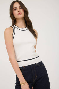 CONTRAST STRIPE SWEATER SHELL