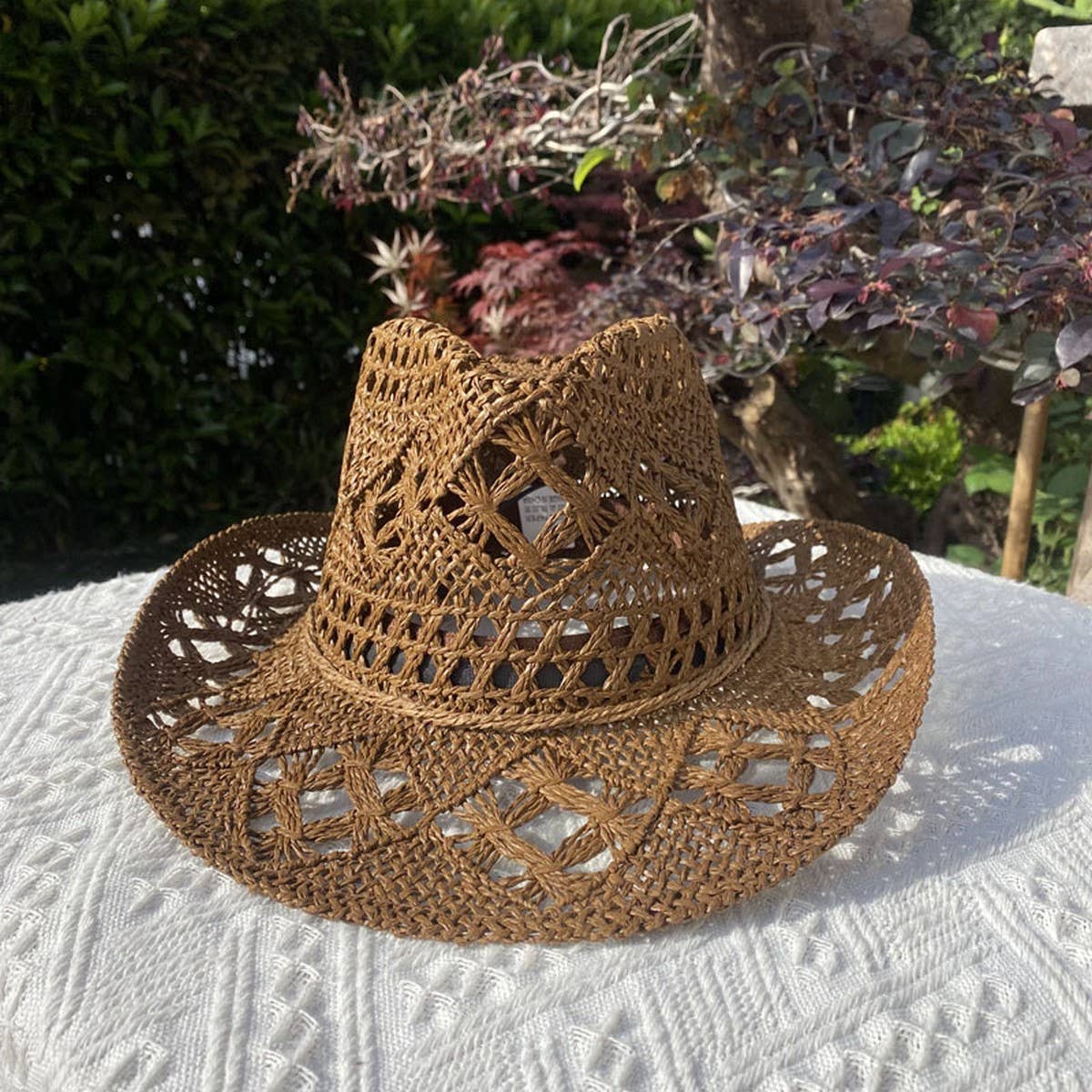 ACCITY - LAFITE GRASS EDGE STRAW FEDORA HATS_CWAH1167: KHAKI3 / (OS) 1