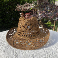 ACCITY - LAFITE GRASS EDGE STRAW FEDORA HATS_CWAH1167: KHAKI3 / (OS) 1
