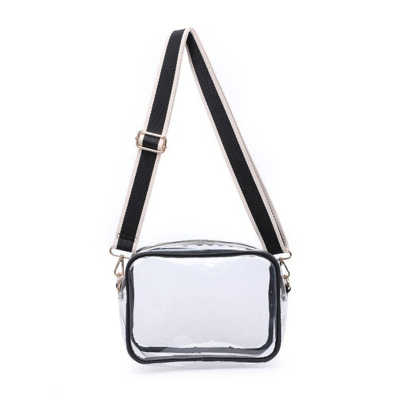 Christina Crossbody: Clear Black