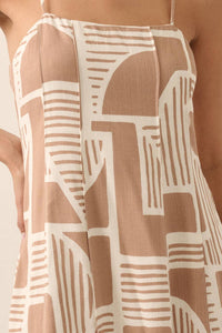 Abstract-Print Mini Dress