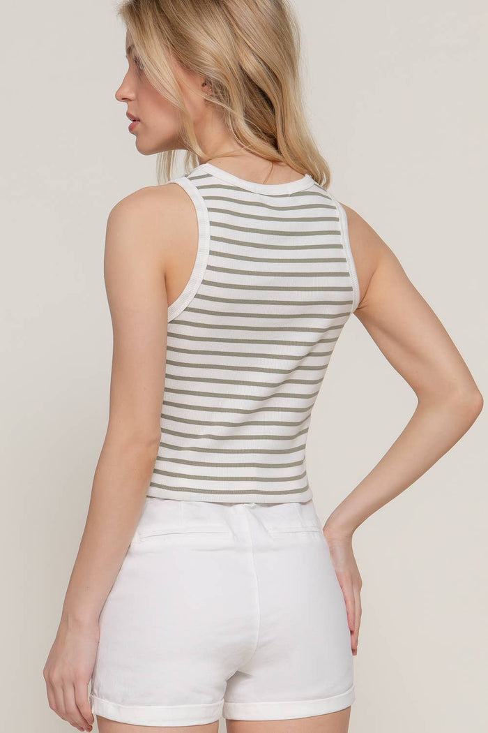 Stripe Rib Knit Top