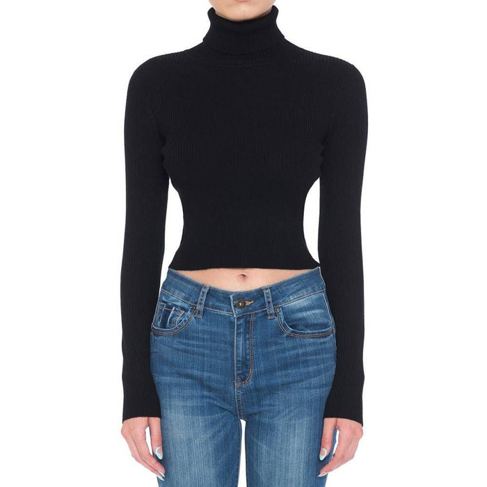 Turtle Neck Sweater: BLACK