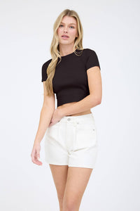 BACK TIE KNIT TOP: BLACK