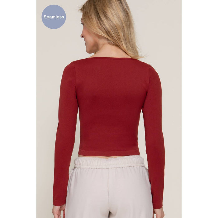Ribbed Top: Wine