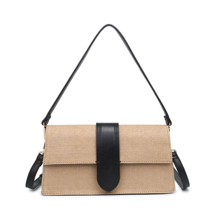 Violet - Straw Crossbody: Natural Black
