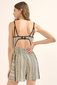 Aztec V Neck Romper