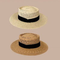 ACCITY - LAFITE GRASS EDGE STRAW FEDORA HATS_CWAH1167: KHAKI3 / (OS) 1