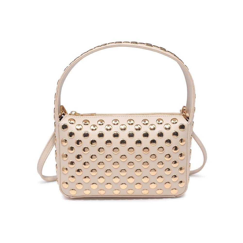 Isabel Studded Crossbody: Oatmilk